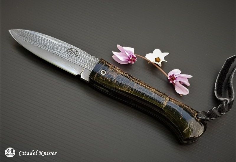 Couteau de poche couteaux en acier damas chasse couteau pliant