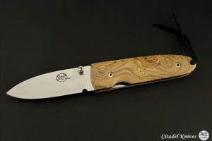 Citadel Monterey Ash Burl Wood- Folding Knife.